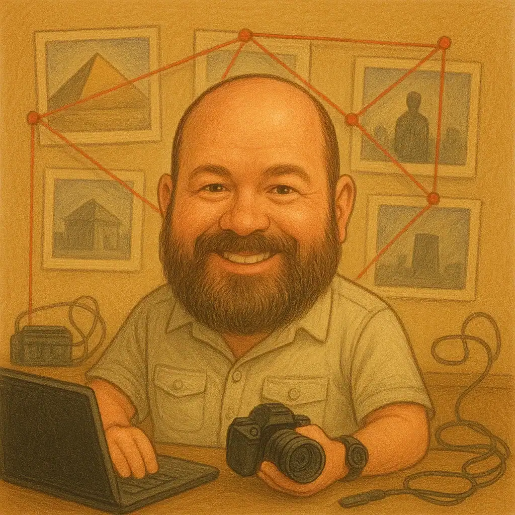 Conspiracy Cartographer & Truth-Torch mapping hidden patterns with a flaming map, illuminating truths in Stories from the Spirit podcast